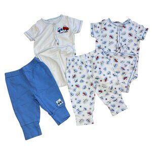 Vintage Miniwear Babies R' Us Transportation 2 Piece Outfits Boy Size 6-9 Months